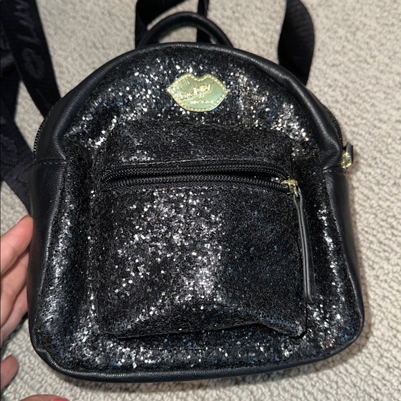 Betsey Johnson Handbags - Betsey Johnson Black Sequin mini bag/purse- like new
